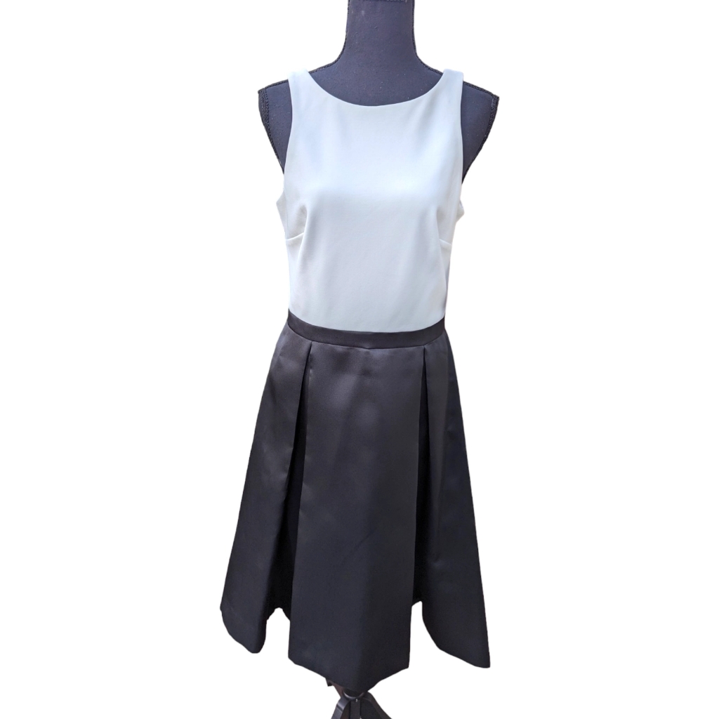 Elegant Black And White Mini Dress Sz 10